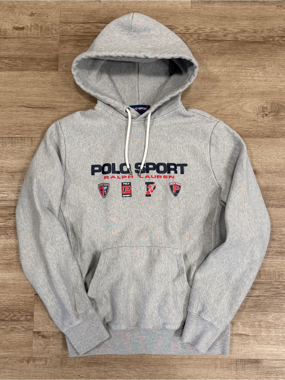 Vintage Polo Ralph Lauren Sport P Wing Crest Shield Sweatshirt Hoodie Mens Small